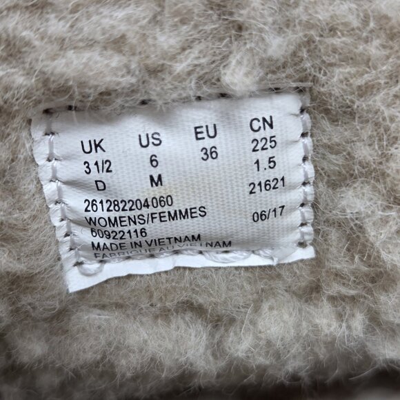 Clarks Womens 6 Boots Winter Suede Faux Fur Short Cognac Brown Drafty Day Comfy - Picture 10 of 10